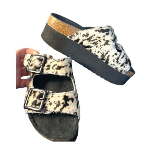 Topshop Cowhide Women’s Sandals Size 6 (37) - Picture 1 of 12